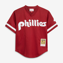 Lenny Dykstra Philadelphia Phillies Mitchell & Ness Youth Cooperstown Collection Mesh Batting Practice Jersey | MLB New