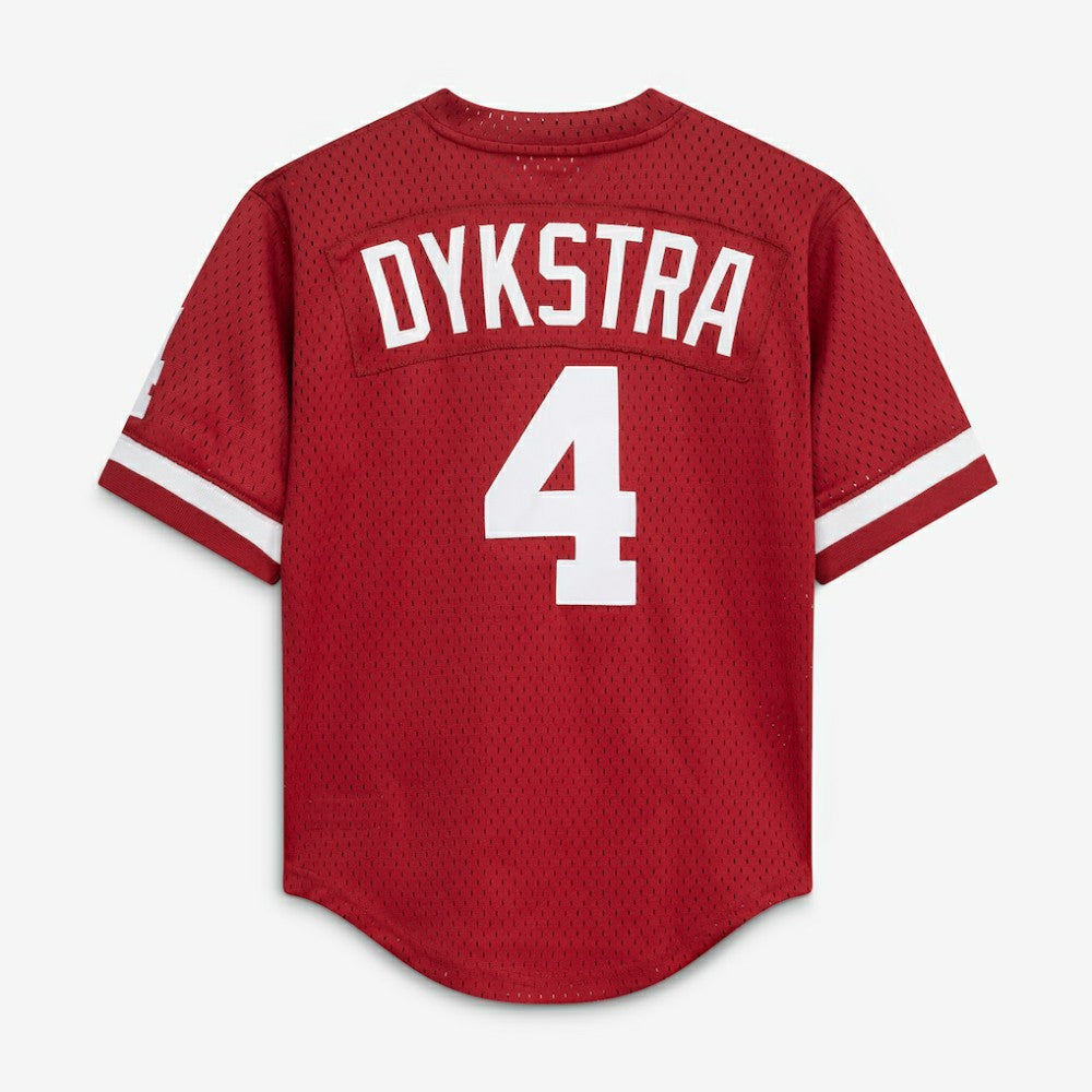 Lenny Dykstra Philadelphia Phillies Mitchell & Ness Youth Cooperstown Collection Mesh Batting Practice Jersey | MLB New