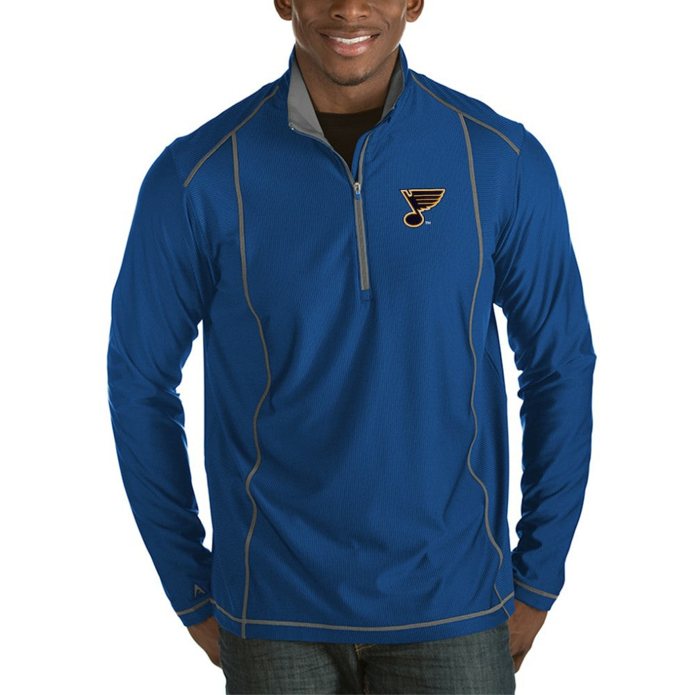 St. Louis Blues Antigua Tempo Desert Dry Half-Zip Pullover Jacket For Sale