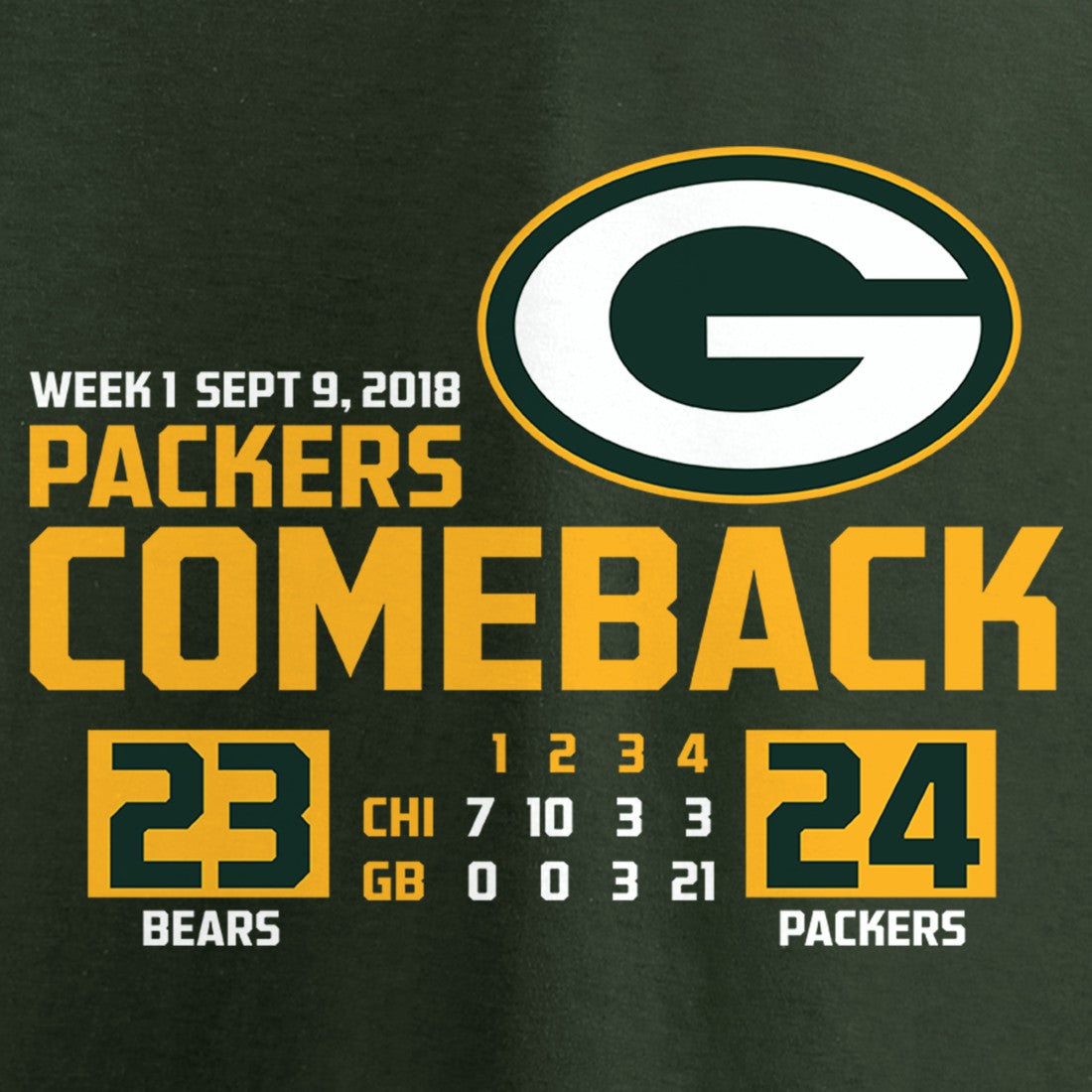 Green Bay Packers  The Comeback T-Shirt