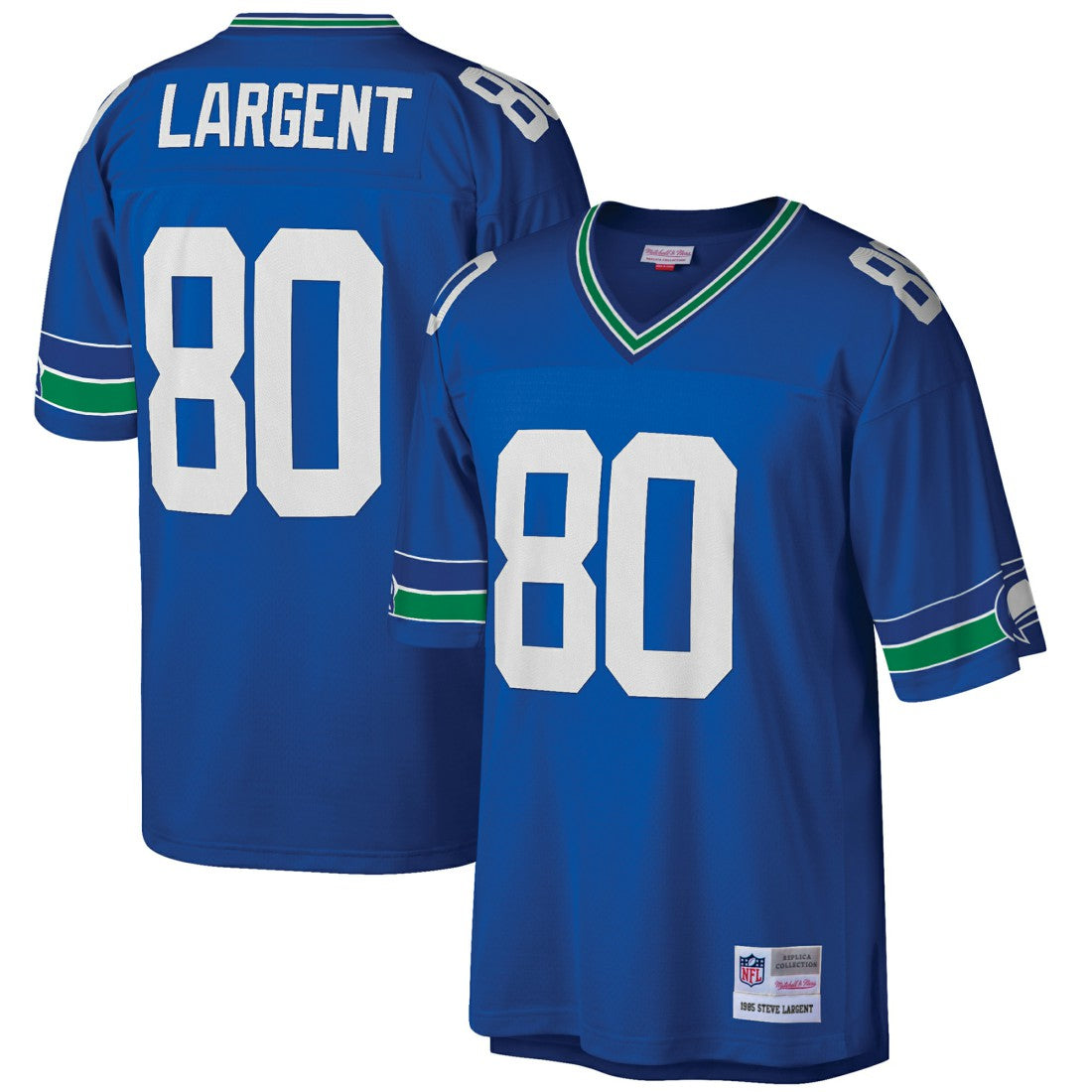 Seattle Seahawks Mitchell & Ness Steve Largent  Big & Tall 1985 Retired Player Replica Jersey