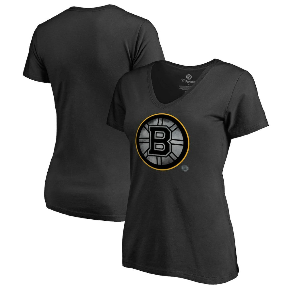 Boston Bruins Women's Core Smoke V-Neck T-Shirt On Sale