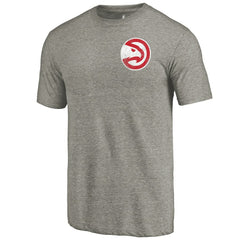 Atlanta Hawks Primary Logo Left Chest Distressed Tri-Blend T-Shirt Discount