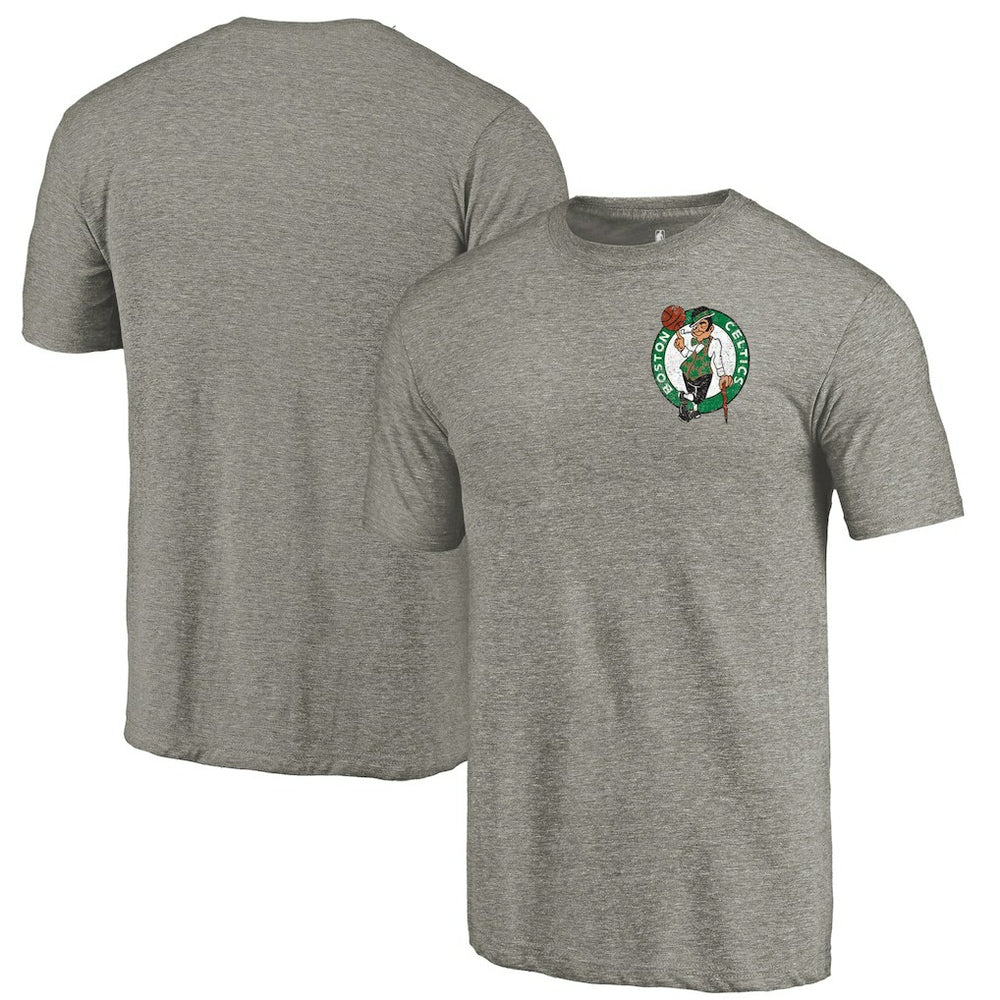 Boston Celtics Primary Logo Left Chest Distressed Tri-Blend T-Shirt Discount
