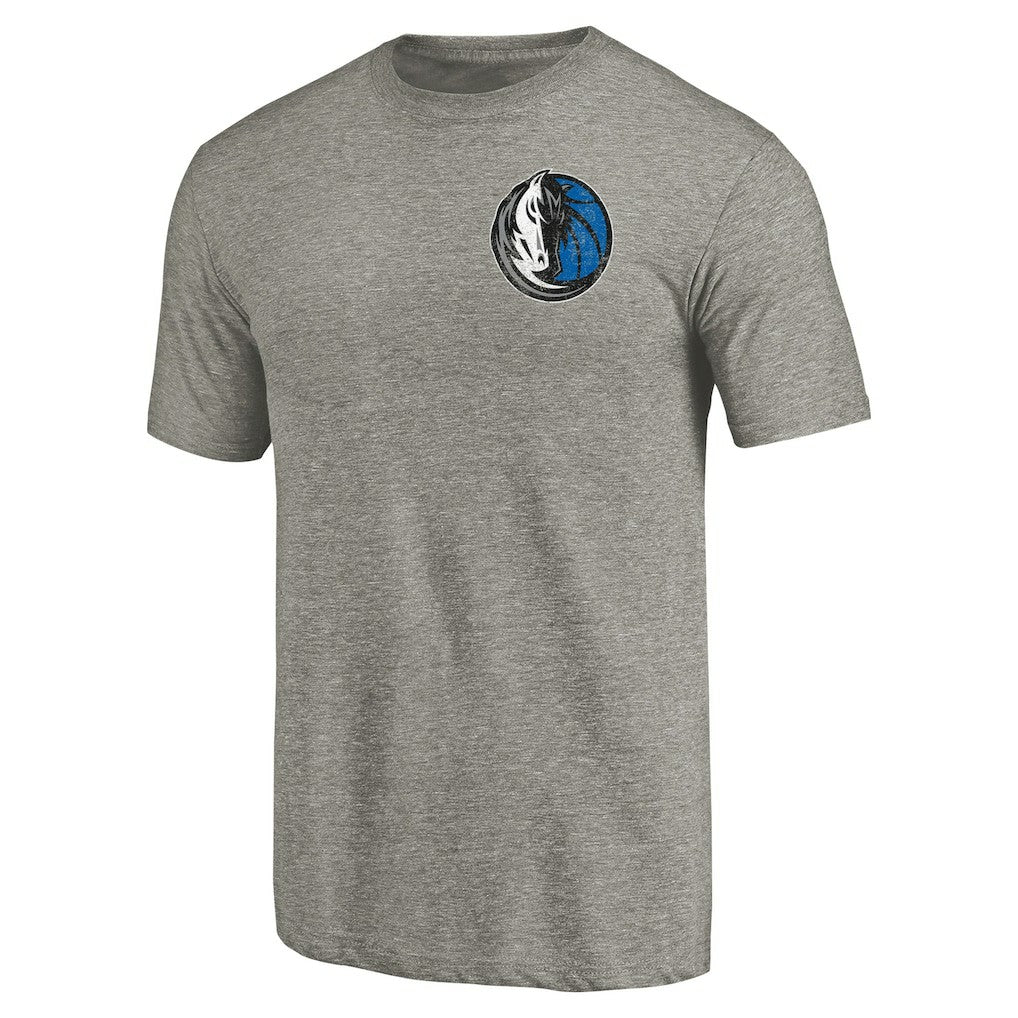 Dallas Mavericks Primary Logo Left Chest Distressed Tri-Blend T-Shirt sale Discount