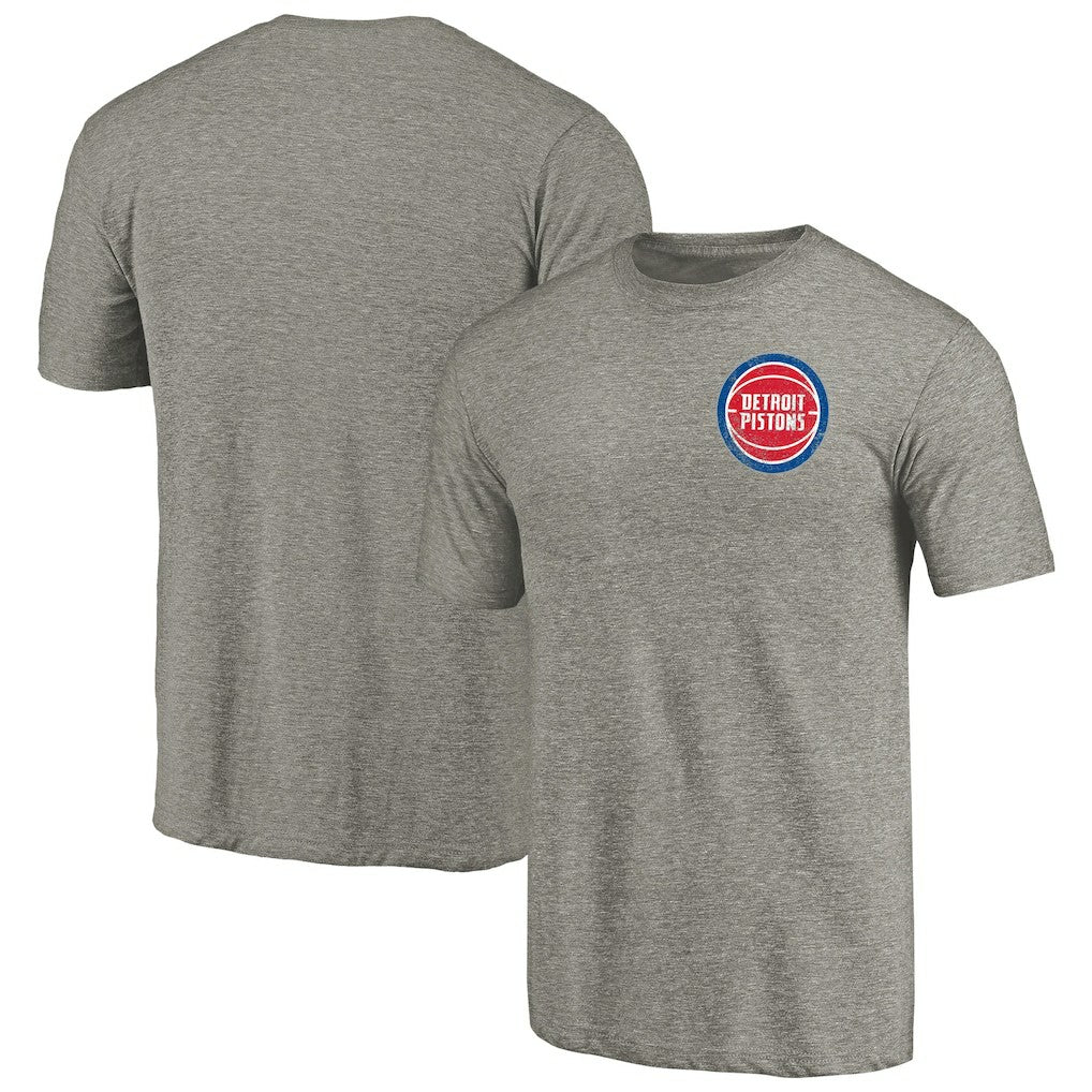Detroit Pistons Primary Logo Left Chest Distressed Tri-Blend T-Shirt sale On Sale