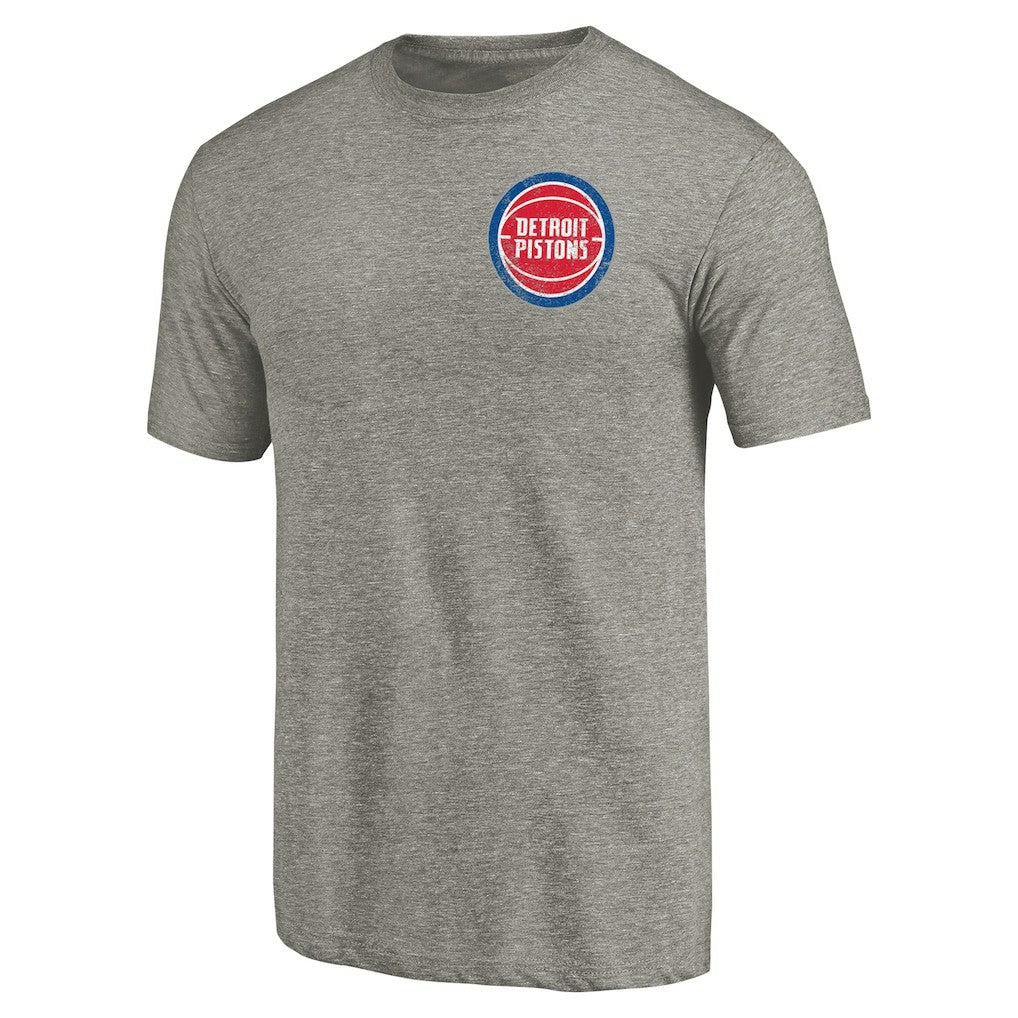 Detroit Pistons Primary Logo Left Chest Distressed Tri-Blend T-Shirt sale On Sale