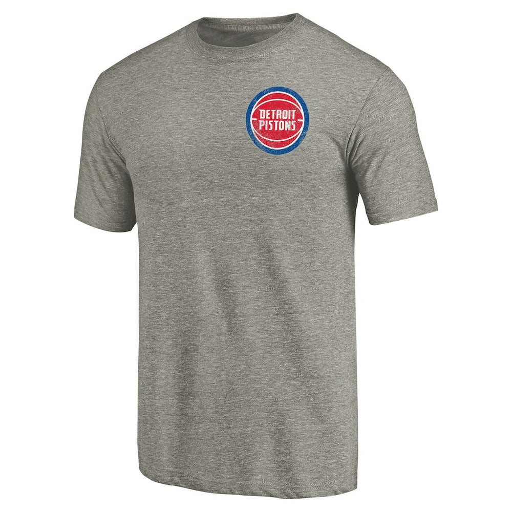 Detroit Pistons Primary Logo Left Chest Distressed Tri-Blend T-Shirt sale On Sale