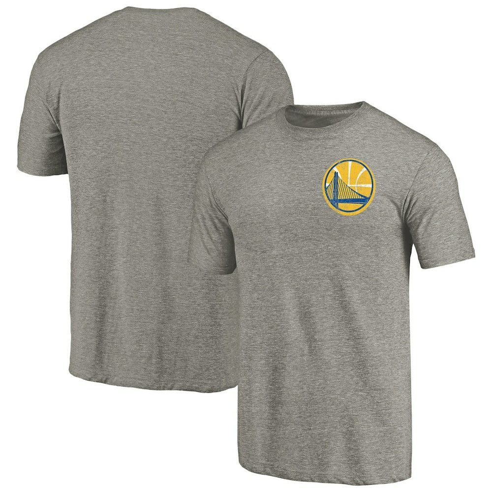 Golden State Warriors Primary Logo Left Chest Distressed Tri-Blend T-Shirt sale Outlet