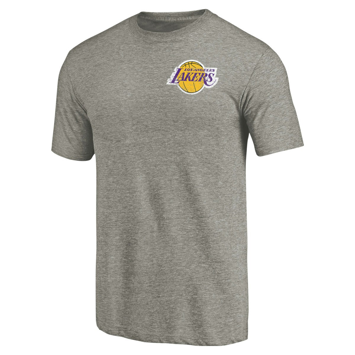 Los Angeles Lakers Primary Logo Left Chest Distressed Tri-Blend T-Shirt Online