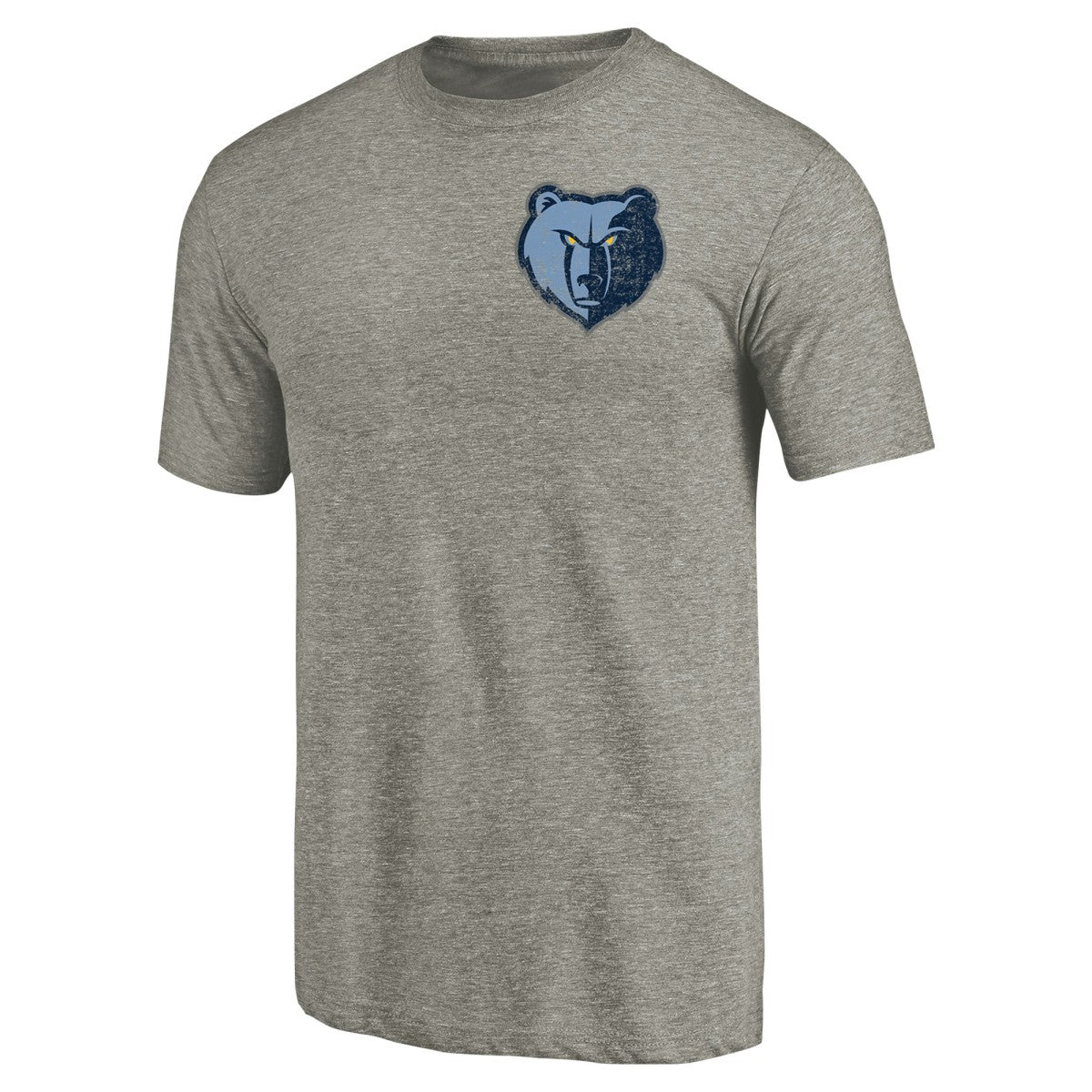 Memphis Grizzlies Primary Logo Left Chest Distressed Tri-Blend T-Shirt Discount