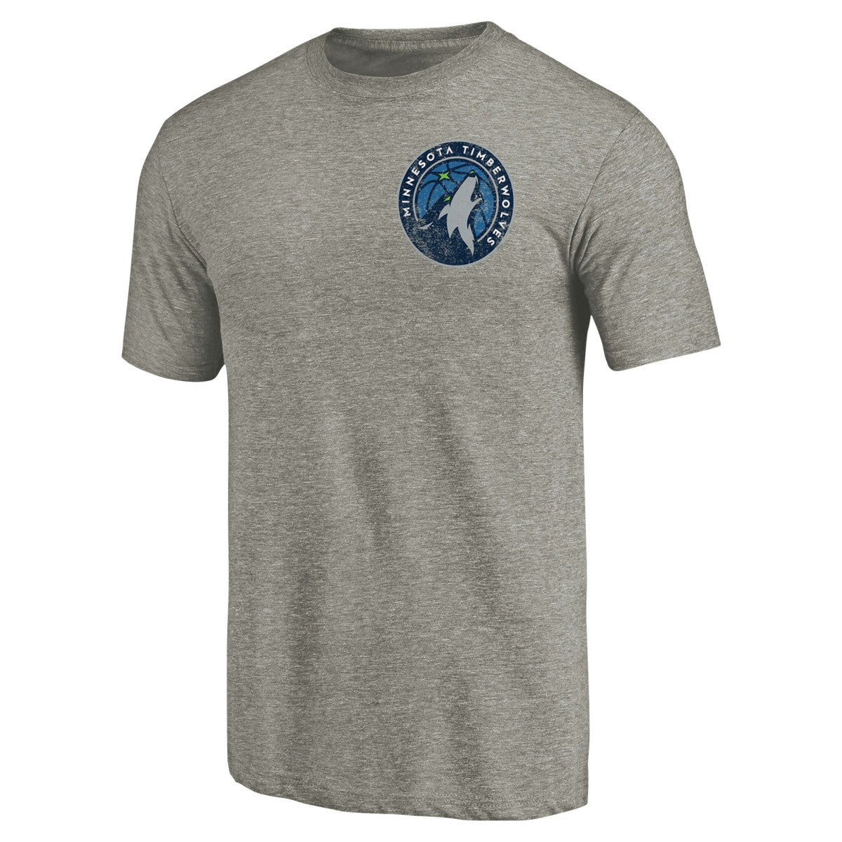Minnesota Timberwolves Primary Logo Left Chest Distressed Tri-Blend T-Shirt Online