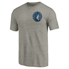 Minnesota Timberwolves Primary Logo Left Chest Distressed Tri-Blend T-Shirt Online