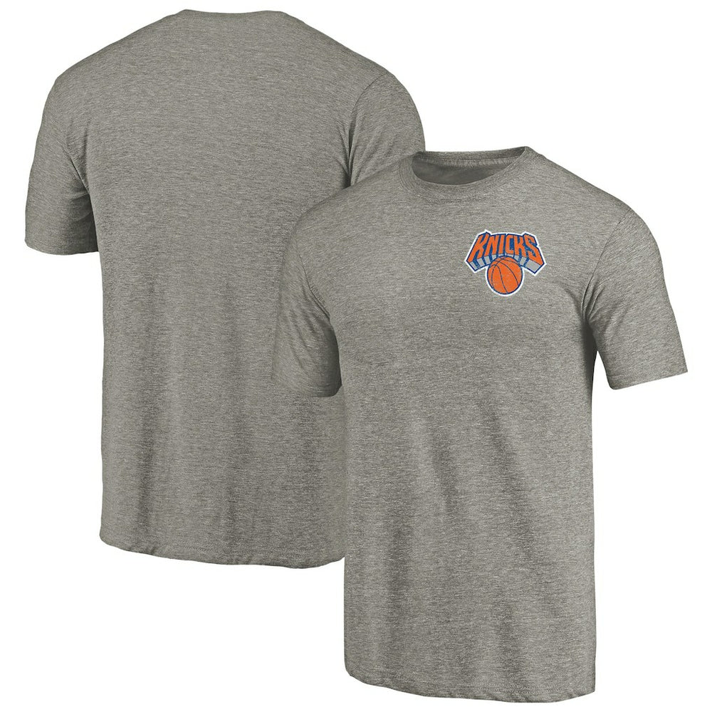 New York Knicks Primary Logo Left Chest Distressed Tri-Blend T-Shirt Discount