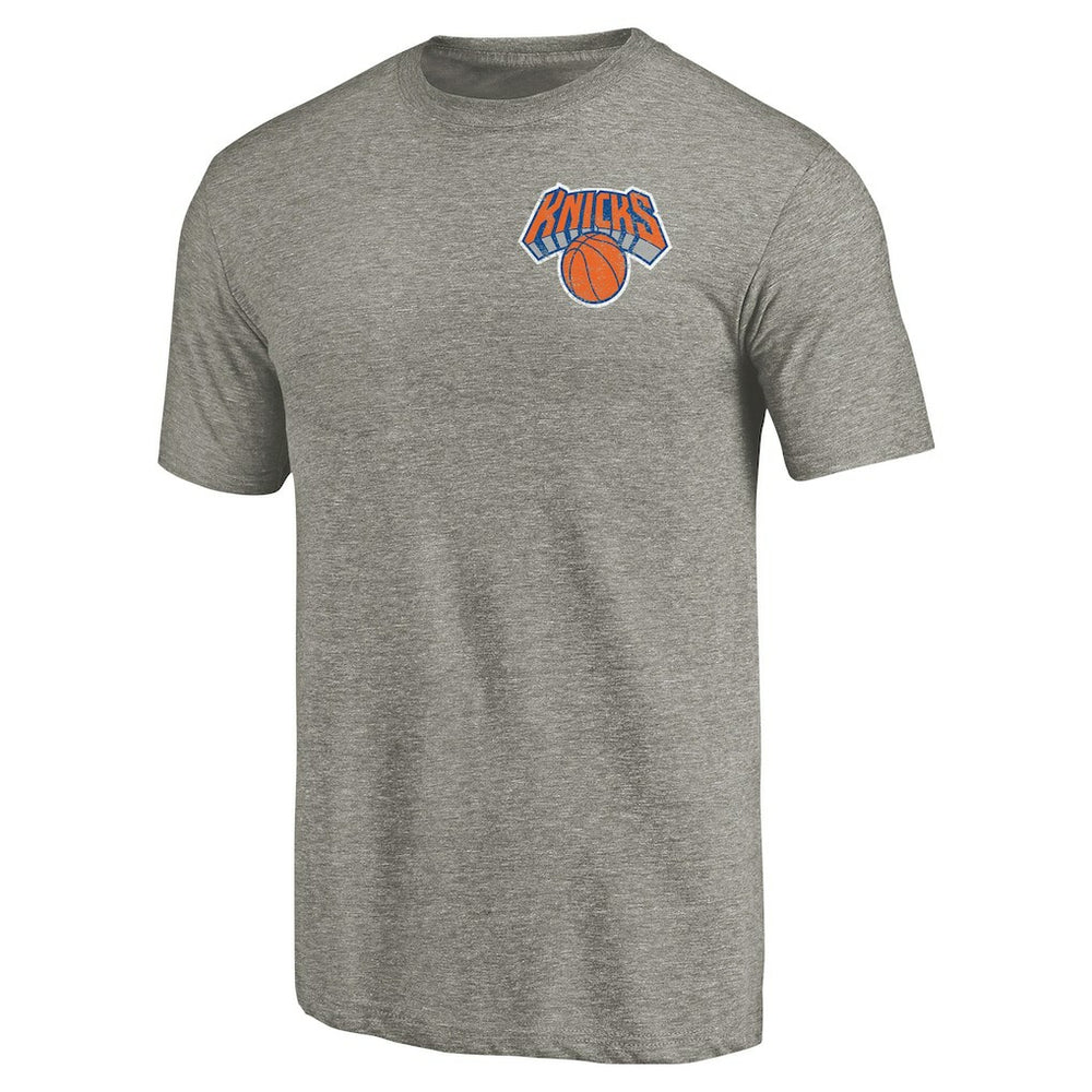 New York Knicks Primary Logo Left Chest Distressed Tri-Blend T-Shirt Discount