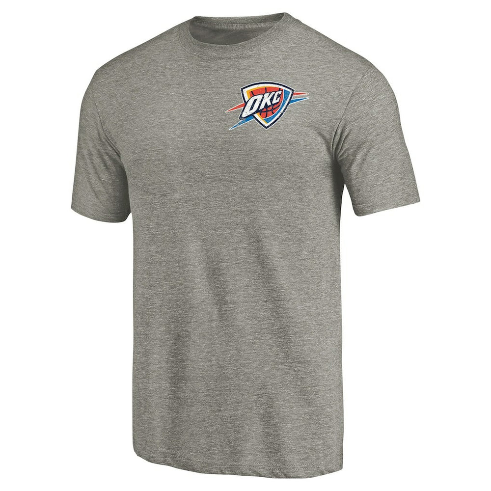 Oklahoma City Thunder Primary Logo Left Chest Distressed Tri-Blend T-Shirt Online