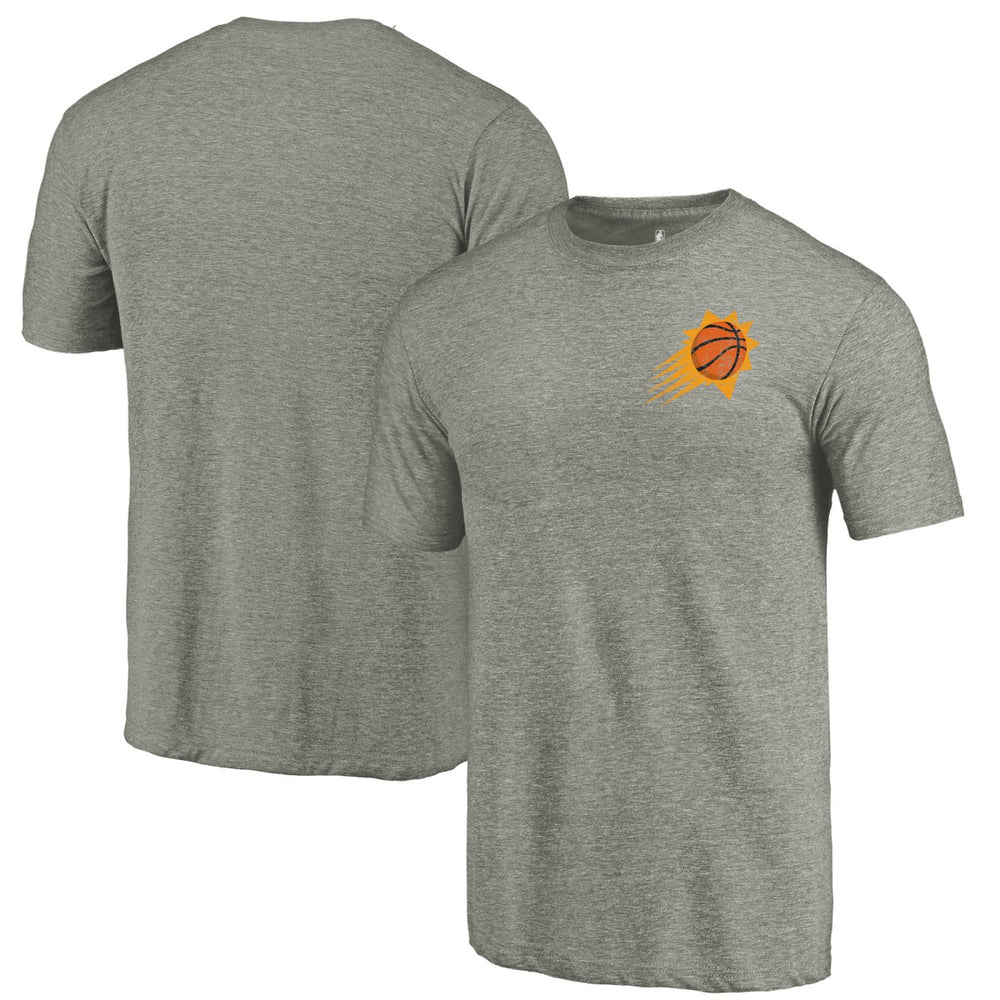 Phoenix Suns Primary Logo Left Chest Distressed Tri-Blend T-Shirt Outlet
