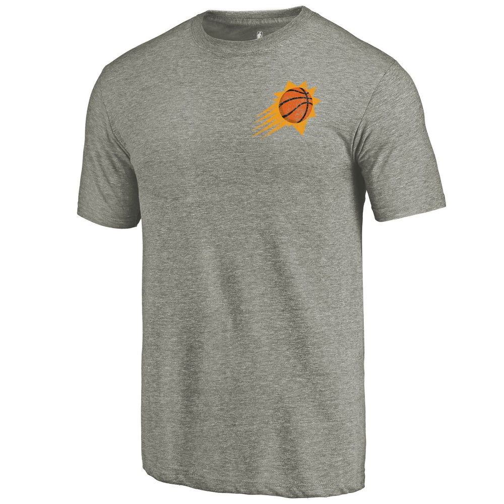Phoenix Suns Primary Logo Left Chest Distressed Tri-Blend T-Shirt Outlet