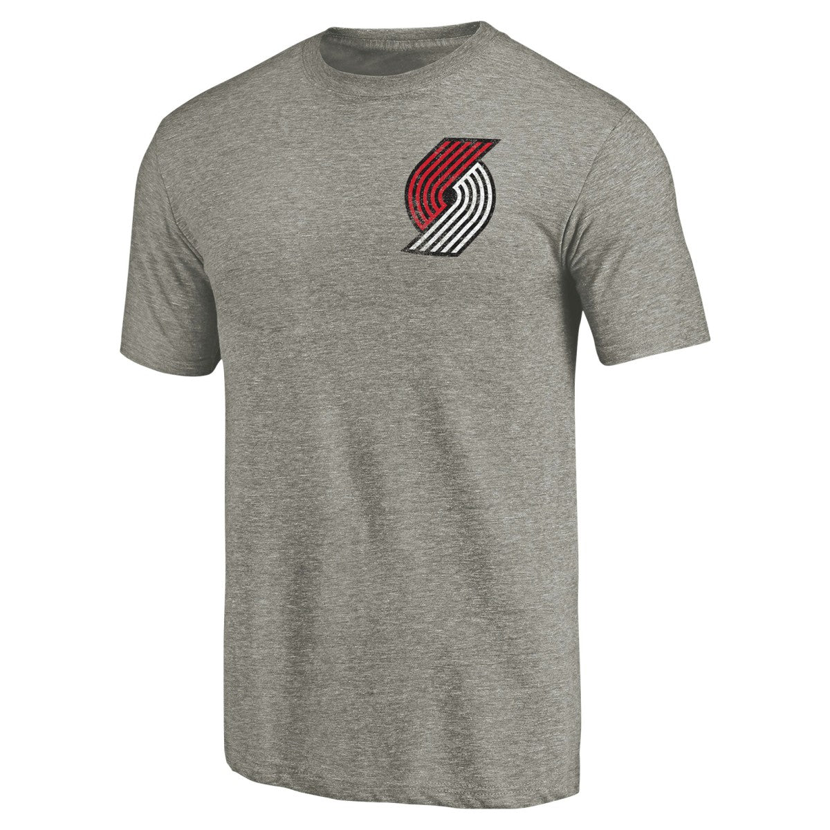 Portland Trail Blazers Primary Logo Left Chest Distressed Tri-Blend T-Shirt Online
