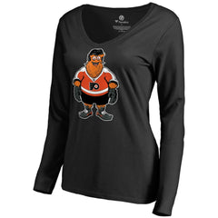 Philadelphia Flyers Women's Gritty Long Sleeve V-Neck T-Shirt Sale