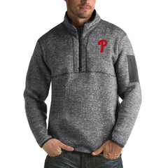 Philadelphia Phillies Antigua Fortune Big & Tall Quarter-Zip Pullover Jacket | MLB Sale