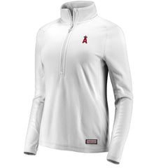 Los Angeles Angels Vineyard Vines Women's Performance Grid Half-Zip Pullover Top | MLB New