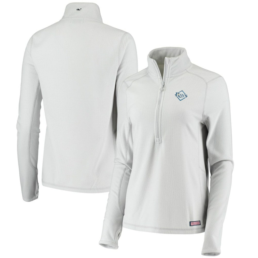 Tampa Bay Rays Vineyard Vines Women's Performance Grid Half-Zip Pullover Top | MLB Discount