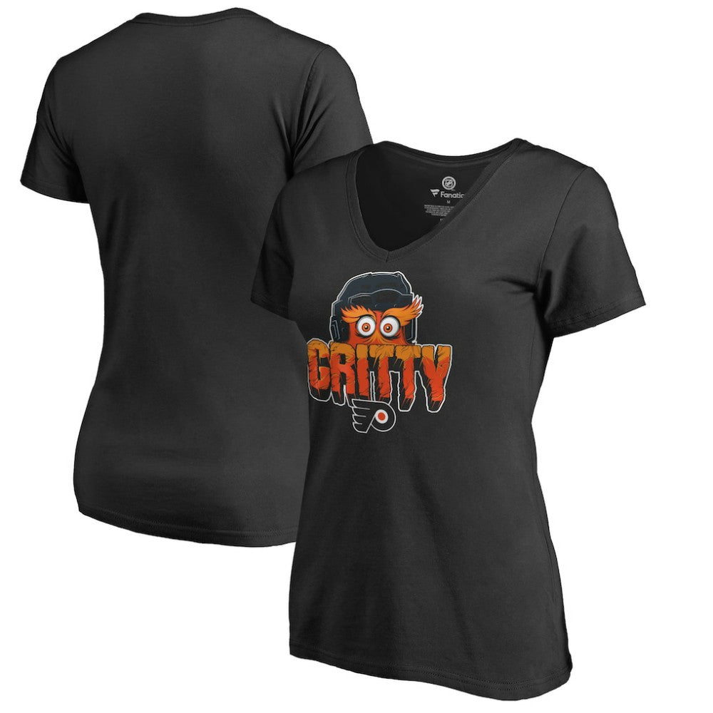 Philadelphia Flyers Women's Go Gritty V-Neck T-Shirt Discount