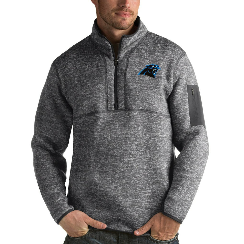Carolina Panthers  Antigua Fortune Quarter-Zip Pullover Jacket