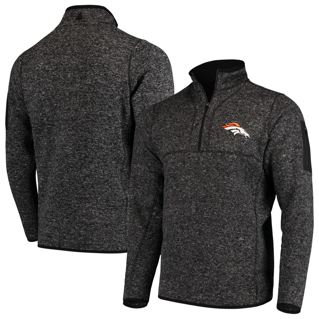 Denver Broncos  Antigua Fortune Quarter-Zip Pullover Jacket