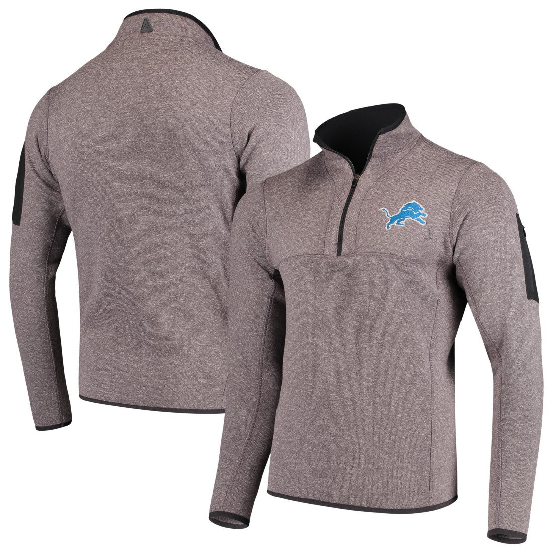 Detroit Lions  Antigua Fortune Quarter-Zip Pullover Jacket