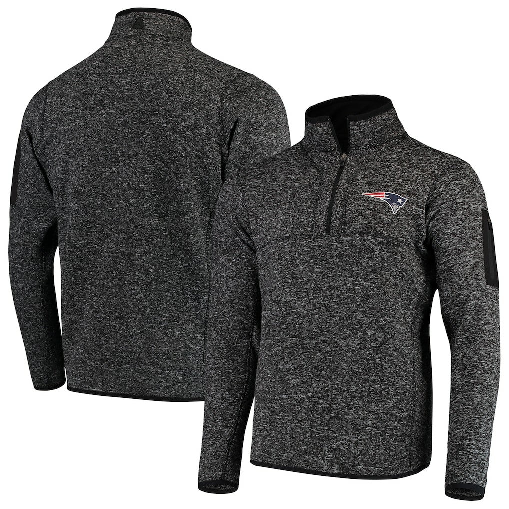 New England Patriots  Antigua Fortune Quarter-Zip Pullover Jacket