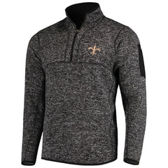 New Orleans Saints  Antigua Fortune Quarter-Zip Pullover Jacket