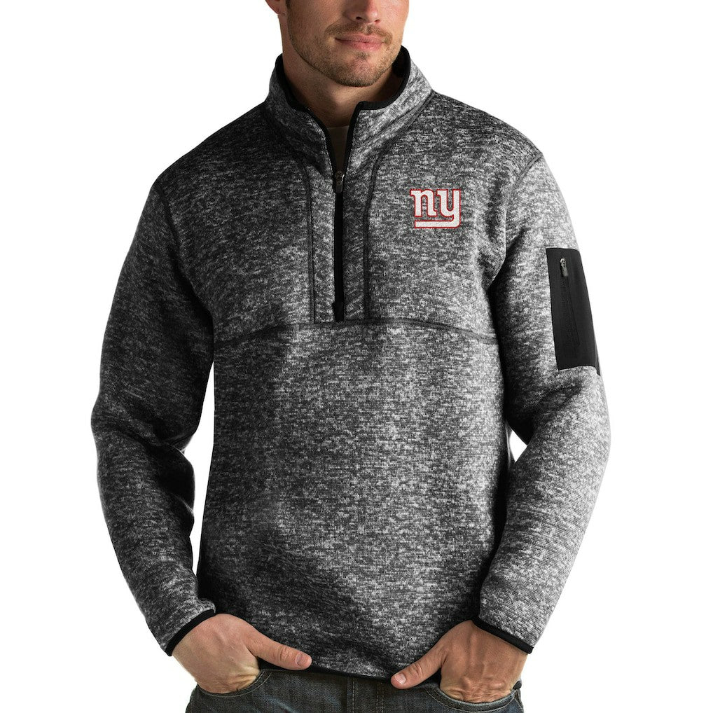 New York Giants  Antigua Fortune Quarter-Zip Pullover Jacket
