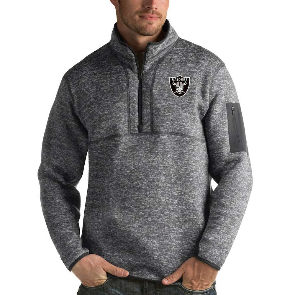 Las Vegas Raiders  Antigua Fortune Quarter-Zip Pullover Jacket