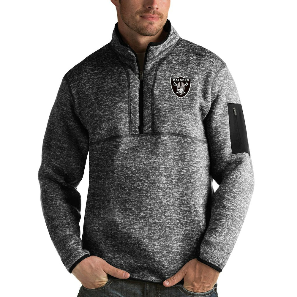 Las Vegas Raiders  Antigua Fortune Quarter-Zip Pullover Jacket