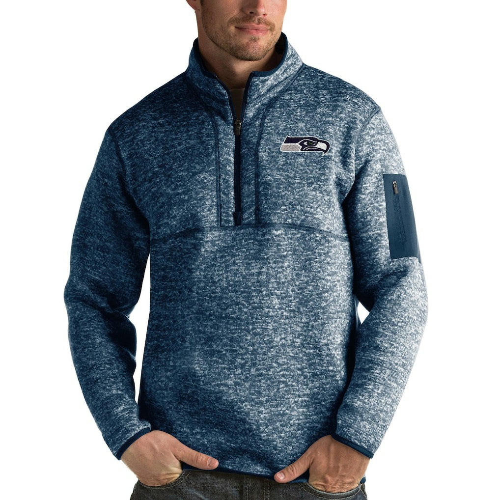 Seattle Seahawks  Antigua Fortune Quarter-Zip Pullover Jacket