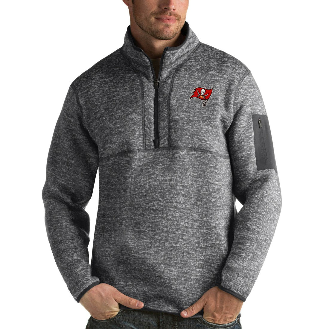 Tampa Bay Buccaneers  Antigua Fortune Quarter-Zip Pullover Jacket