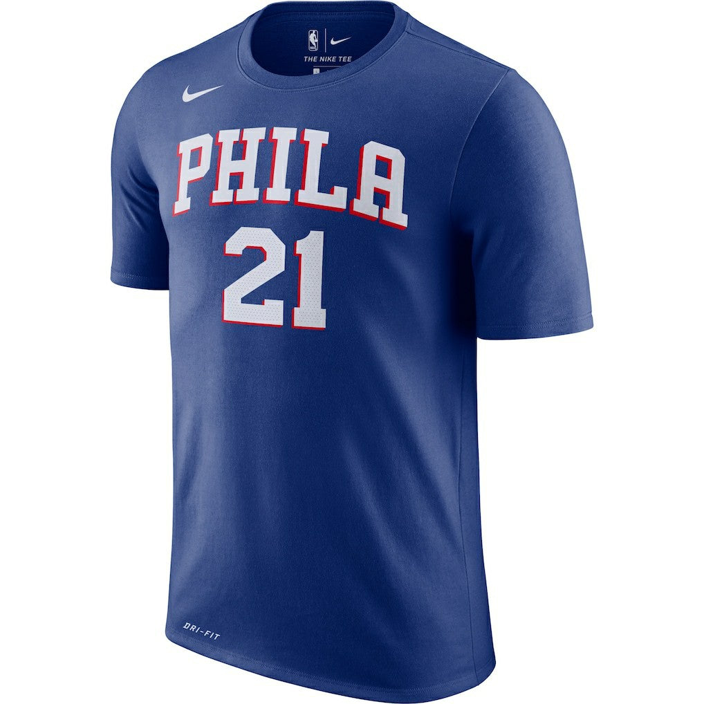Joel Embiid Philadelphia 76ers Player Name & Number Performance T-Shirt Online