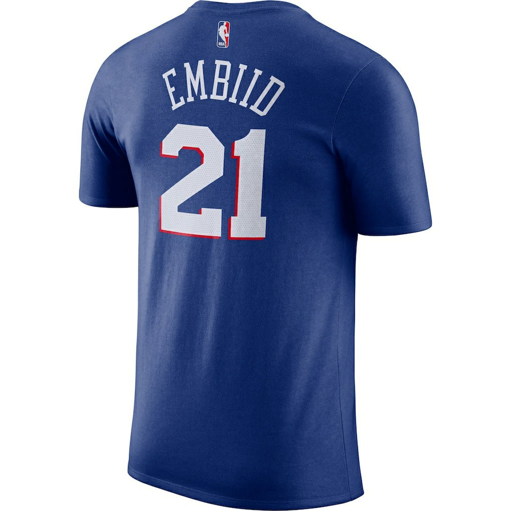Joel Embiid Philadelphia 76ers Player Name & Number Performance T-Shirt Online