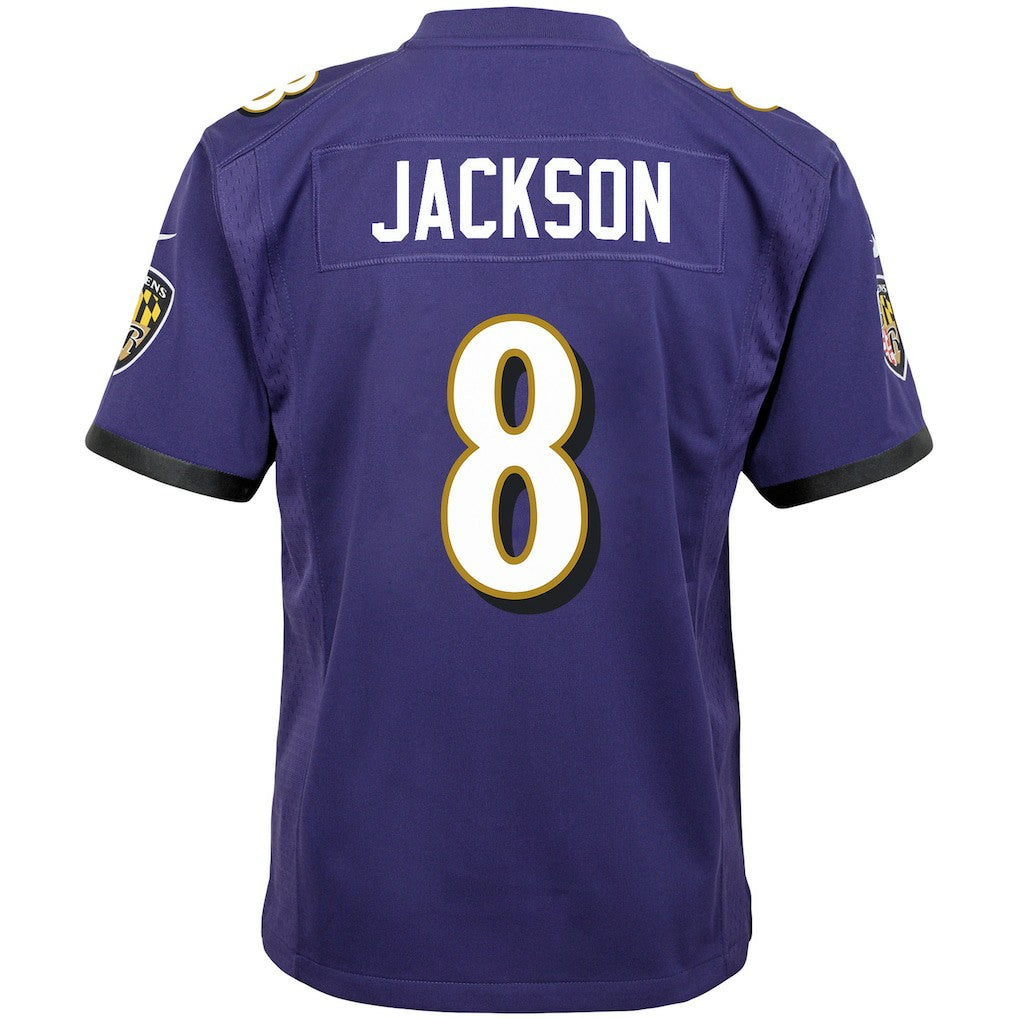 Baltimore Ravens Nike Lamar Jackson  Youth Game Jersey