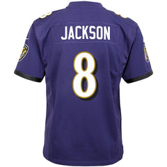 Baltimore Ravens Nike Lamar Jackson  Youth Game Jersey