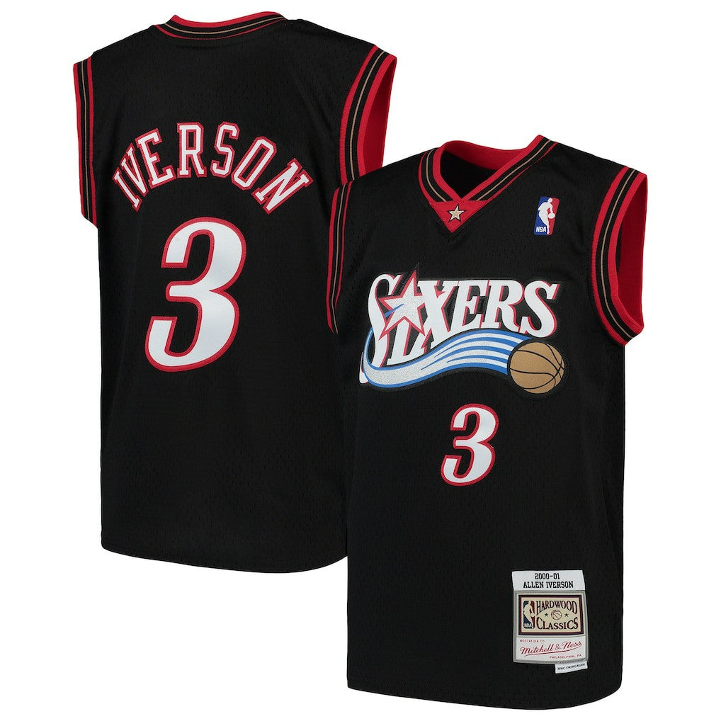 Allen Iverson Philadelphia 76ers Youth Hardwood Classics Swingman Throwback Jersey New