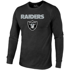 Las Vegas Raiders  Majestic Threads Lockup Tri-Blend Long Sleeve T-Shirt