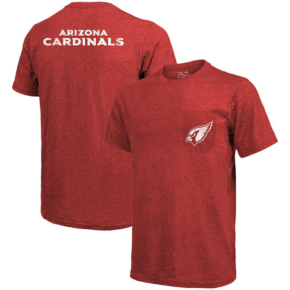 Arizona Cardinals  Majestic Threads Tri-Blend Pocket T-Shirt