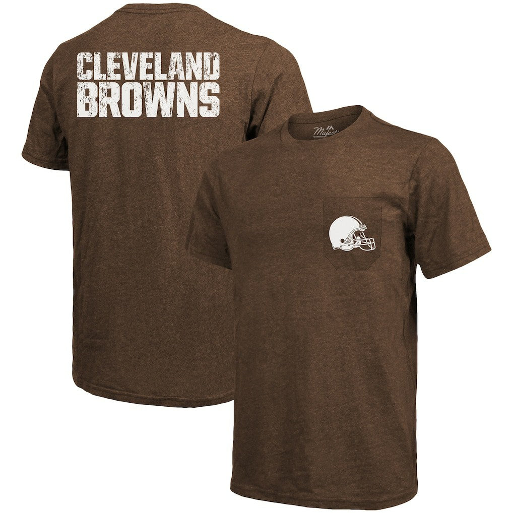 Cleveland Browns  Majestic Threads Tri-Blend Pocket T-Shirt