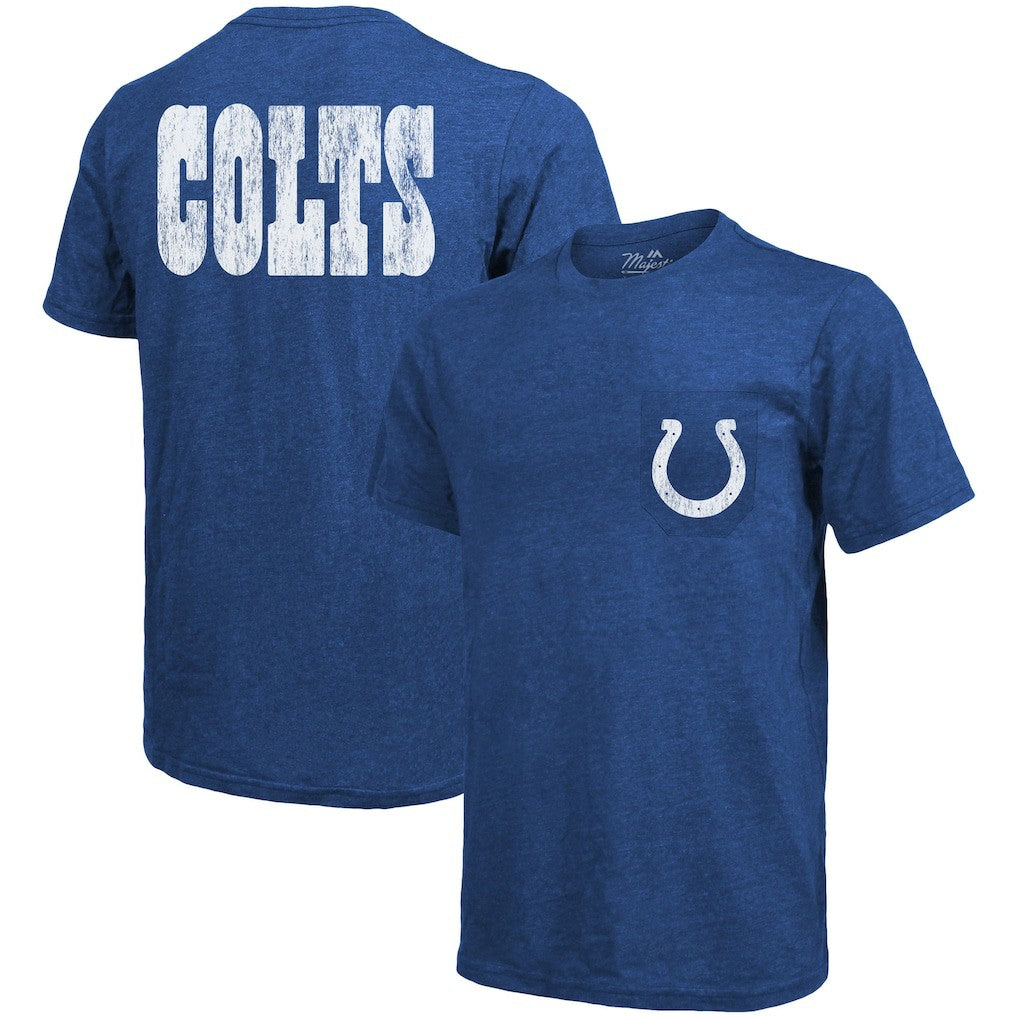 Indianapolis Colts  Majestic Threads Tri-Blend Pocket T-Shirt