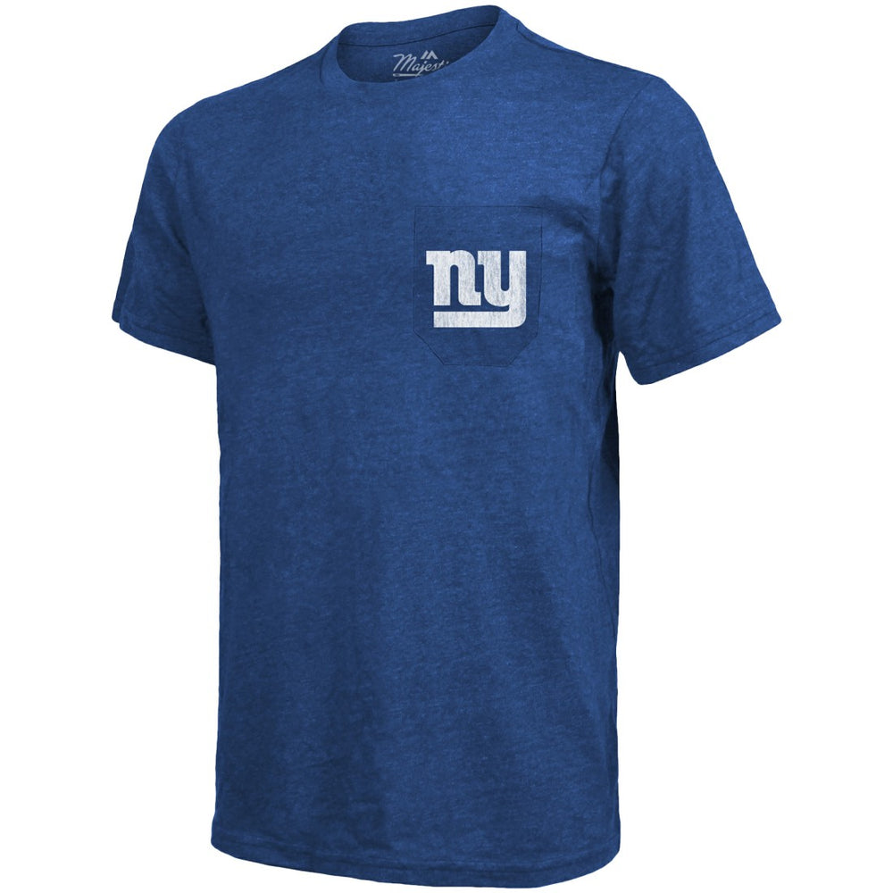 New York Giants  Majestic Threads Tri-Blend Pocket T-Shirt