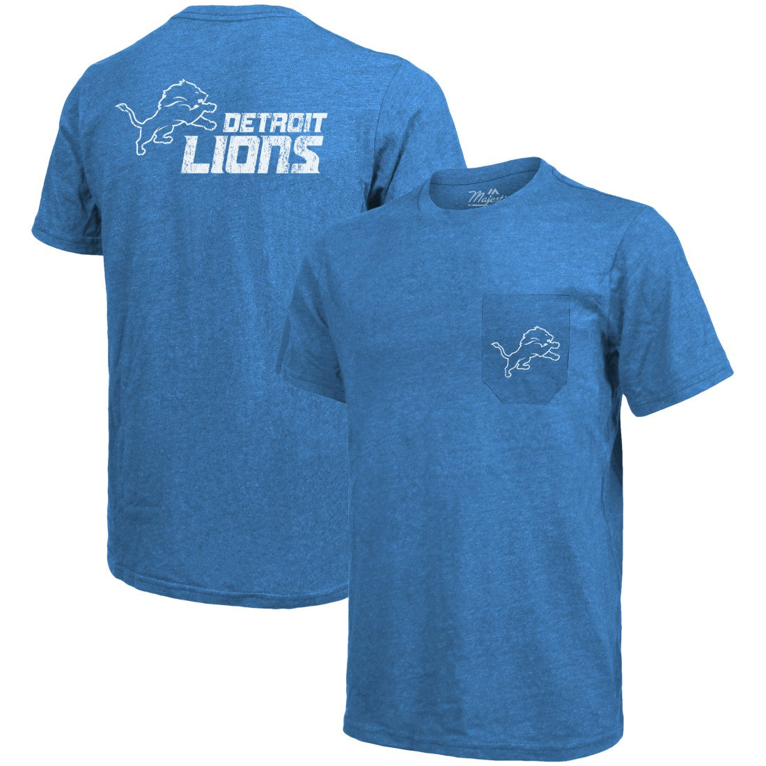 Detroit Lions  Majestic Threads Tri-Blend Pocket T-Shirt