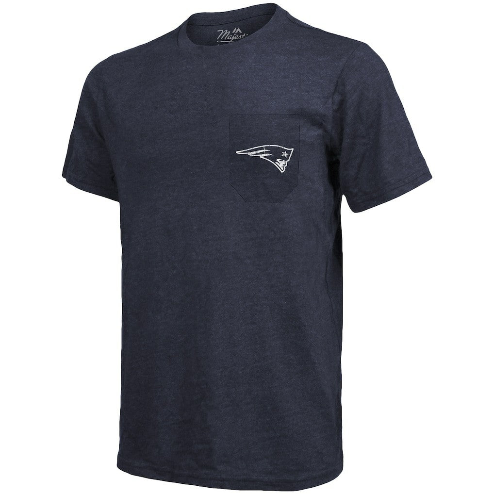 New England Patriots  Majestic Threads Tri-Blend Pocket T-Shirt